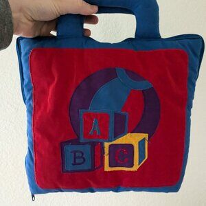 Alphabet cloth activity book by Pockets of Learning / zip cloth handle soft play
